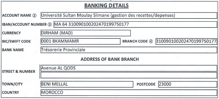 bank account info copy